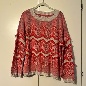 LOFT NWT FINGE SWEATER